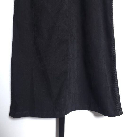 Vintage Divine Skirt Women’s M Black Faux Suede Maxi Long Whipstitch Trim USA - Picture 2 of 10